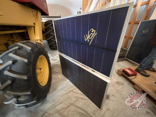 (2) Uni-Solar 64W solar panels mounted on frame