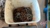 Pallet w/ asst&rsquo;d logging chain, safety chains, load binders, gate hinge for corral gate, hinge pins - 3