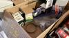 Pallet w/ (2) boxes of JD corn header parts, elec motor for potato box end gate, Champion spark plugs, box of hose clamps - 7