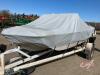 14' Trihull Boat w/ 2000 Homemade Utility Trailer, K84, Owner: Matthew J Edwards, Seller: Fraser Auction ________________________ ** Key and TOD in office trailer** **Manual and props in shed**