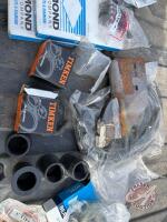 Morris Air seeder bearings, new diamond and chain bushings, and assorted parts