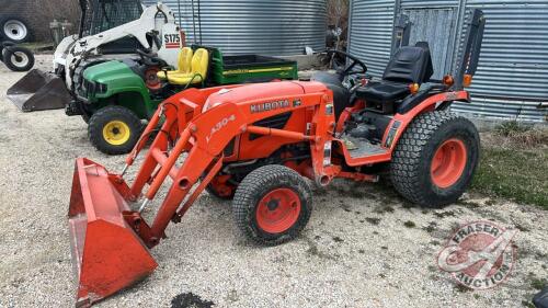Kubota B2320 HST MFWD tractor, S/N 54963