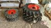 Front and Rear Dynatorque Ag tread tires for Kubota B2320 tractor