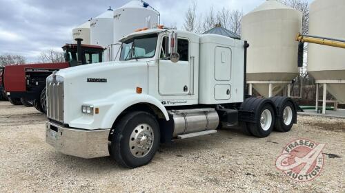 1990, Kenworth T800 t/a highway tractor, SAFETIED, 543,570 showing, VIN: 2XKDDR9X0LM925853, Owner: Estate of Gilles M Raynaud, Seller: Fraser Auction __________________________