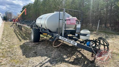 120&rsquo; Flexi Coil 65 p/t sprayer, S/N S070812