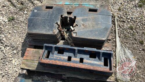Front weight carrier and suitcase weighs for CaseIH Magnuum tractor