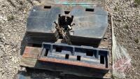 Front weight carrier and suitcase weighs for CaseIH Magnuum tractor