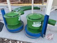 (2) Walinga bin lids and piping