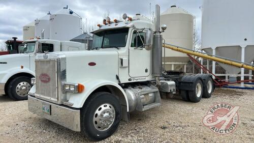 2002, Peterbuilt 378 t/a day cab highway tractor, SAFETIED, 314,887 showing, VIN: 1XPFDB9X82D578397, Owner: Estate of Gilles M Raynaud, Seller: Fraser Auction _______________________