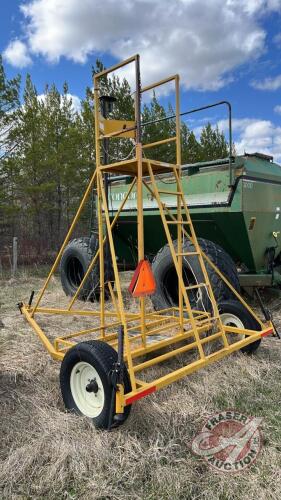 2 wheeled portable GPS tower on wheels (Yellow)