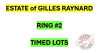 There are many more items to bid on in this sale. The remaining items will be sold by TIMED Online Selling. Please go to RING #2 for all ESTATE of GILLES RAYNAUD TIMED LOTS (Click on the big Fraser Auction Logo at top of page to be directed back to Homepa