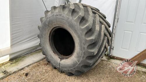 (2) Used Good Year 66x43.00-25NHS Ag tire (tread damage)