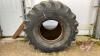 (2) Used Good Year 66x43.00-25NHS Ag tire (tread damage) - 7