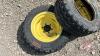 (2) Used 10.5/65-16 imp tires on 6 bolt rim (Sells as a lot as 1 tire is off bead) - 5
