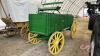 JD Horse drawn wooden grain box wagon