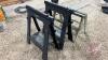 Plastic Stanley sawhorses and aluminum step ladder - 2