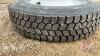Like New Firestone 11R24.5 truck tire on rim - 2