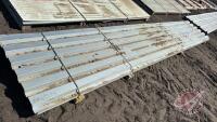 Approx 28 pcs of 213&rdquo; + Approx 5 pcs of 169" Galvanized 24 gauge tin, F36 We are NOT RESPONSIBLE for errors in descriptions