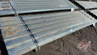 Approx 20 pcs of 144&rdquo; Galvanized 22 gauge Elite rib tin, F36 We are NOT RESPONSIBLE for errors in descriptions