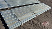 Approx 20 pcs of 144&rdquo; Galvanized 22 gauge Elite rib tin, F36 We are NOT RESPONSIBLE for errors in descriptions
