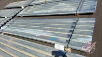 Approx 20 pcs of 144&rdquo; Galvanized 22 gauge Elite rib tin, F36 We are NOT RESPONSIBLE for errors in descriptions