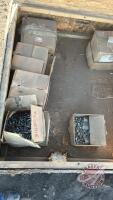 Crate of misc nuts and bolts, F36