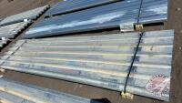 Approx 20 pcs of 144&rdquo; Galvanized 22 gauge Elite rib tin, F36 We are NOT RESPONSIBLE for errors in descriptions