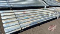 Approx 17 pcs of 144&rdquo; Galvanized 22 gauge Elite rib tin, F36 We are NOT RESPONSIBLE for errors in descriptions