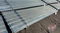 Approx 20 pcs of 144&rdquo; Galvanized 22 gauge Elite rib tin, F36 We are NOT RESPONSIBLE for errors in descriptions