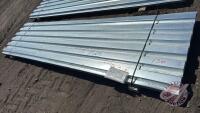 Approx 20 pcs of 144&rdquo; Galvanized 22 gauge Elite rib tin, F36 We are NOT RESPONSIBLE for errors in descriptions