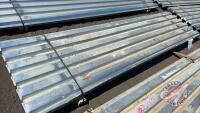 Approx 20 pcs of 144&rdquo; Galvanized 22 gauge Elite rib tin, F36 We are NOT RESPONSIBLE for errors in descriptions