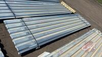 Approx 20 pcs of 144&rdquo; Galvanized 22 gauge Elite rib tin, F36 We are NOT RESPONSIBLE for errors in descriptions
