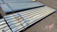 Approx 20 pcs of 144&rdquo; Galvanized 22 gauge Elite rib tin, F36 We are NOT RESPONSIBLE for errors in descriptions