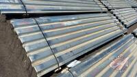 Approx 17 pcs of 144&rdquo; Galvanized 22 gauge Elite rib tin, F36 We are NOT RESPONSIBLE for errors in descriptions