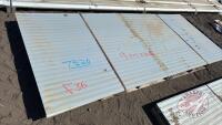 Approx 9 pcs of 49 1/2" x 10' tin, Color: Grey, F36 We are NOT RESPONSIBLE for errors in descriptions