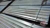 Approx 20 pcs of 144&rdquo; Galvanized 22 gauge Elite rib tin, F36 We are NOT RESPONSIBLE for errors in descriptions