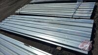 Approx 20 pcs of 144&rdquo; Galvanized 22 gauge Elite rib tin, F36 We are NOT RESPONSIBLE for errors in descriptions