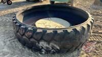 Industrial tire water trough with concrete center (I), F185