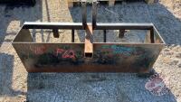 48" 3pt box blade scraper w/ hitch receiver, F62