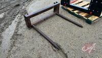 2 prong loader mount bale fork, F117