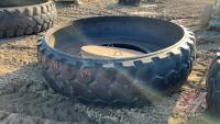 Industrial tire water trough with concrete center (H), F185