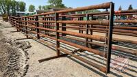 30' New 5 bar free standing corral panel, F56