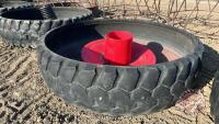 Industrial tire water trough with OTR poly center and stand pipe (D), F185