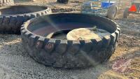 Industrial tire water trough with concrete center (G), F185