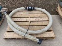 3" x approx 15' suction hose w/Banjo digital flow meter