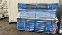 7' toolbox workbench 2 level combo w/pegboard back, (A), F38