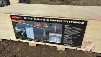 TMG StanForge-MS1624 16' x 24' Metal Garage Shed with Double Front Doors, F35