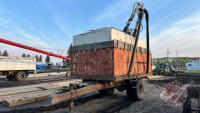 14' s/a hyd dump grain box wagon w/ 14' seed + fertilizer tender, F84