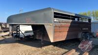 1995 Goertzen 18' t/a goose neck stock trailer, VIN: 2WZGC1825S0006233, F71, Owner: Alesha S Bolay, Seller: Fraser Auction _______________________________ **TOD - Office**