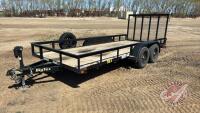 2019 16' Big Tex 50LA T/A Utility Trailer, VIN: 16VNX1625K2048363, F33, Owner: John B Johnston, Seller: Fraser Auction ____________________________ **TOD - office** **2" receiver hitch + ball -Shed**